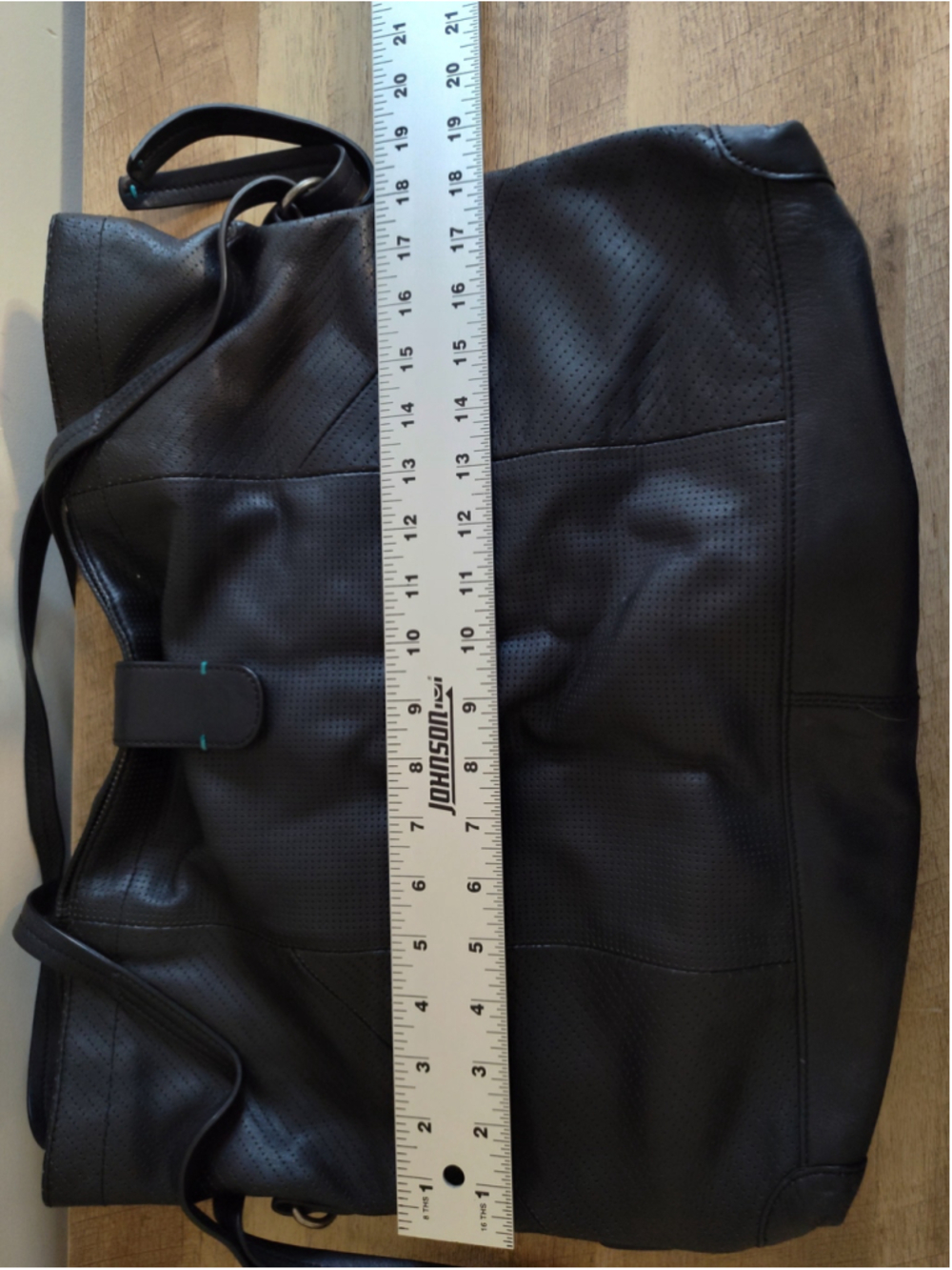 Women's Spendid Perforated Leather Tote Bag, One Size, Black - Picture 4 of 10